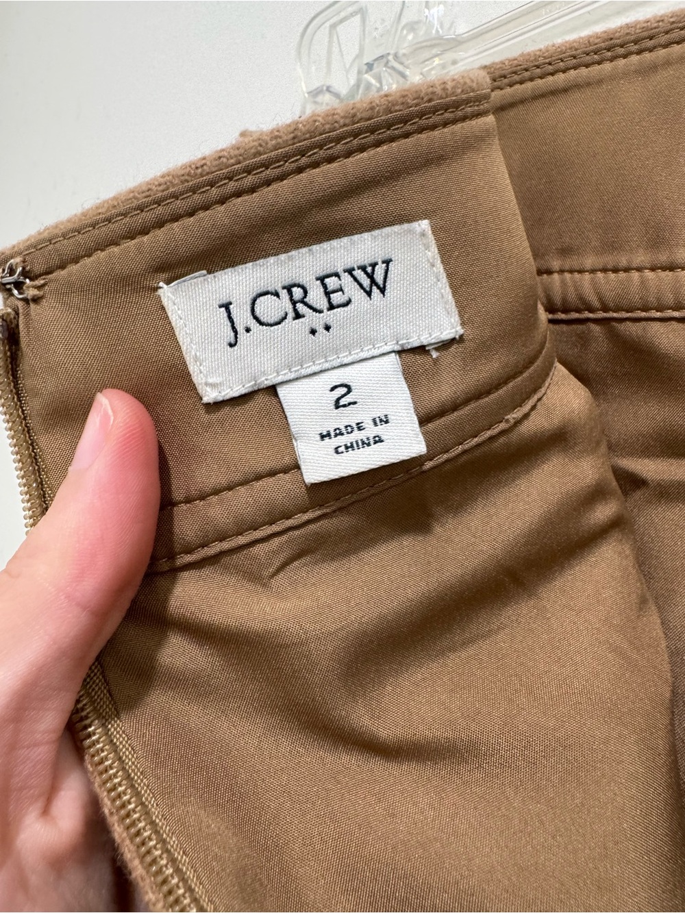 J.Crew Camel Wool Blend Mini Skirt Size 2 - Picture 5 of 7
